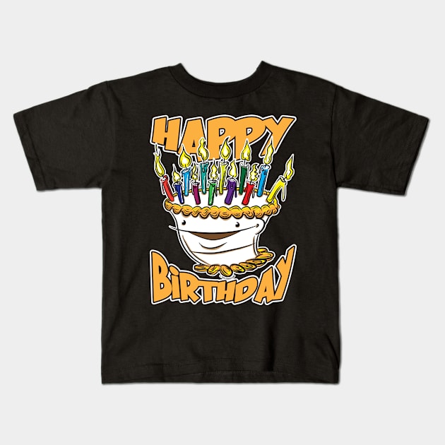 Happy Birthday Cake Kids T-Shirt by eShirtLabs